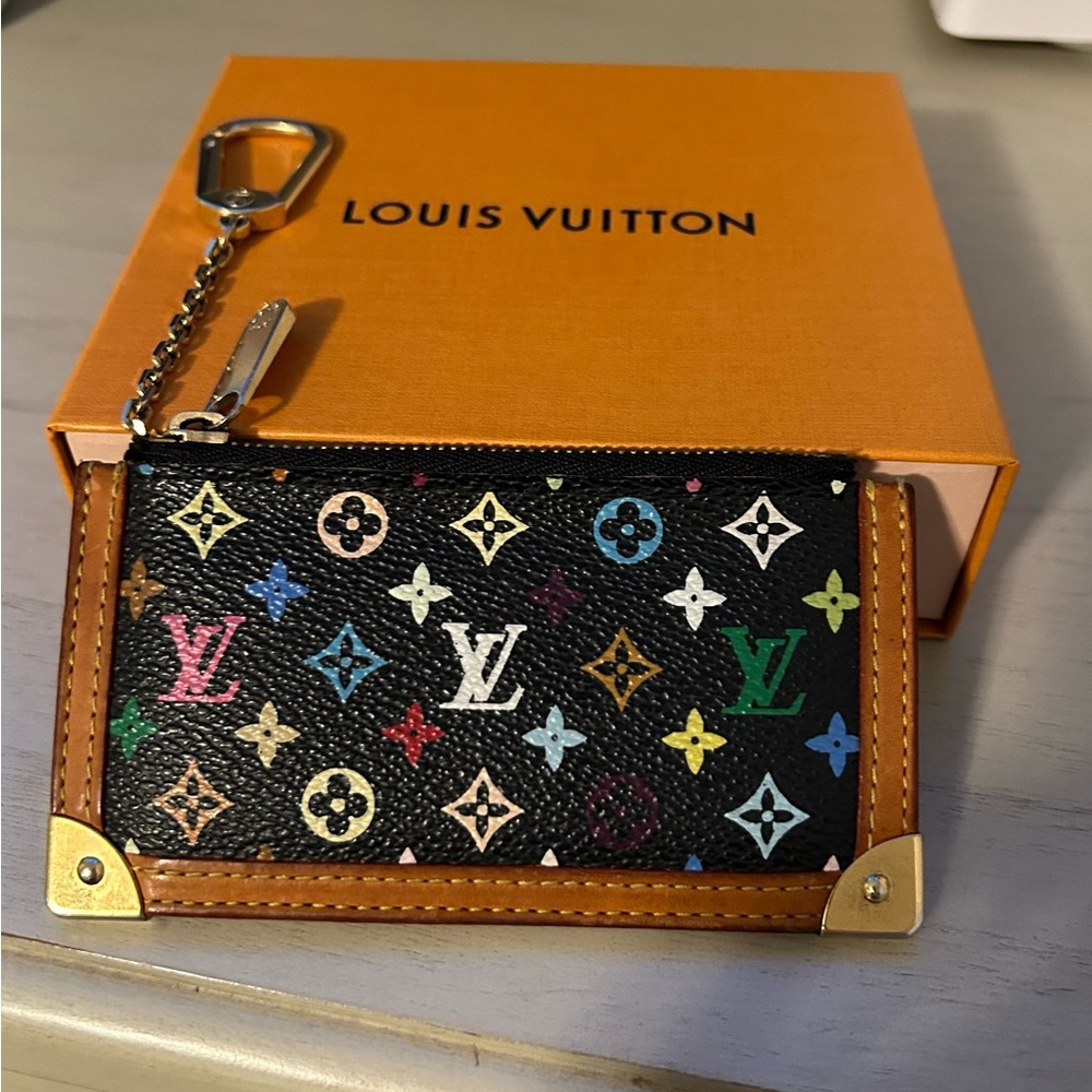 LOUIS VUITTON Takashi Murakami Collab Black Key Cles Pouch